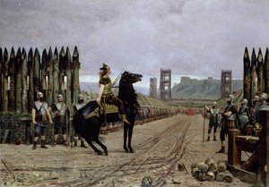 Vercingetorix (72-46 v.Chr.) voor Caesar, 52 v.Chr., 1886